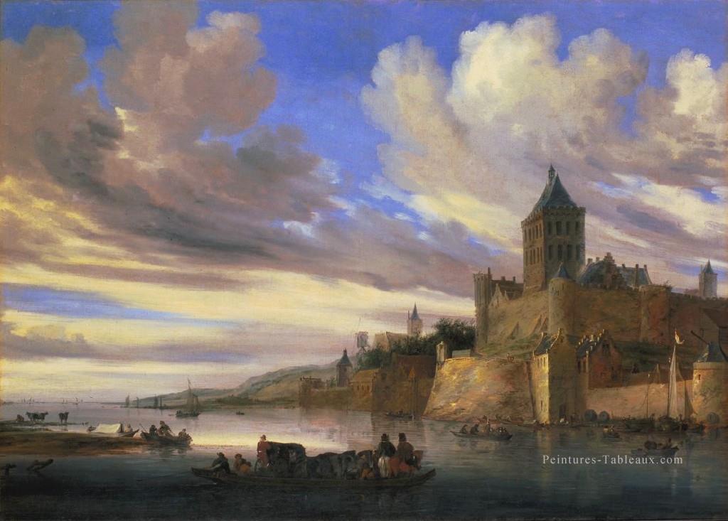 Rivière Bateau paysage marin Salomon van Ruysdael Peintures à l'huile
